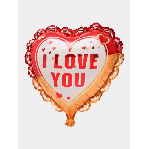 I Love You Baskılı Büyük Folyo Balon (Ek Ürün Olarak Satılır)